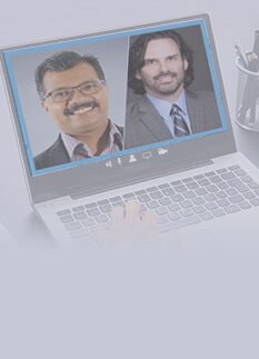Webinar banner for 'Going Beyond With Learning Analytics' featuring Amit Garg, Founder & CEO of Upside Learning, and David Wentworth, Principal Learning Analyst at Brandon Hall Group. The banner promotes the free webinar on learning measurement and analytics, offering strategies and insights on how to effectively evaluate and demonstrate training's business impact.