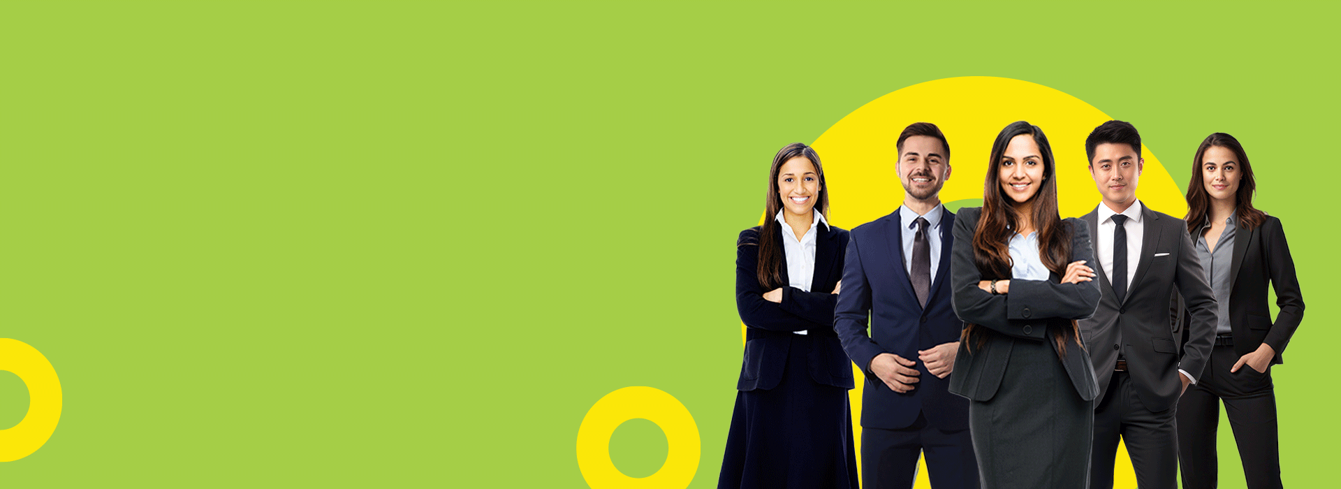 Banner image for staff augmentation services in eLearning, featuring a diverse group of standing professionals, symbolizing a ready team of experts available to support various eLearning projects. The image reflects flexibility, expertise, and seamless integration with client needs.